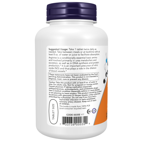 NOW L-Arginina 1000mg - 120 Tablete