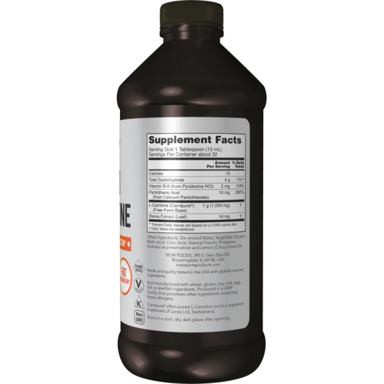 NOW L-Carnitina Lichida 1000mg - 473ml