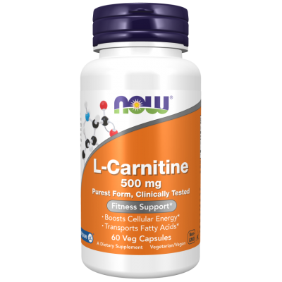 NOW Foods, L-Carnitina Carnipure® 500mg - 60 Capsule vegetale