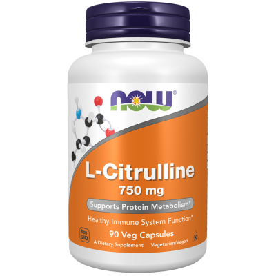 NOW Foods, L-Citrullina 750 mg - 90 Capsule vegetale