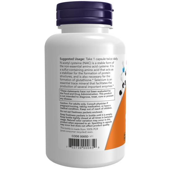 NOW N-Acetyl Cysteine (NAC) 600mg - 100 Caspsule