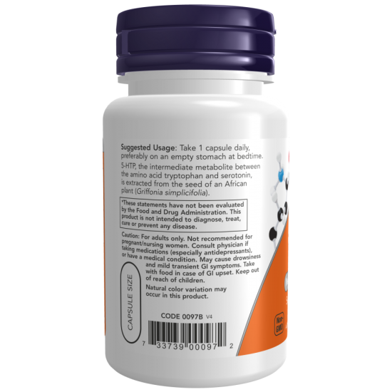 NOW 5-HTP 50mg - 30 Capsule vegetale