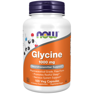 NOW Foods, Glicina 1000mg - 100 Capsule vegetale