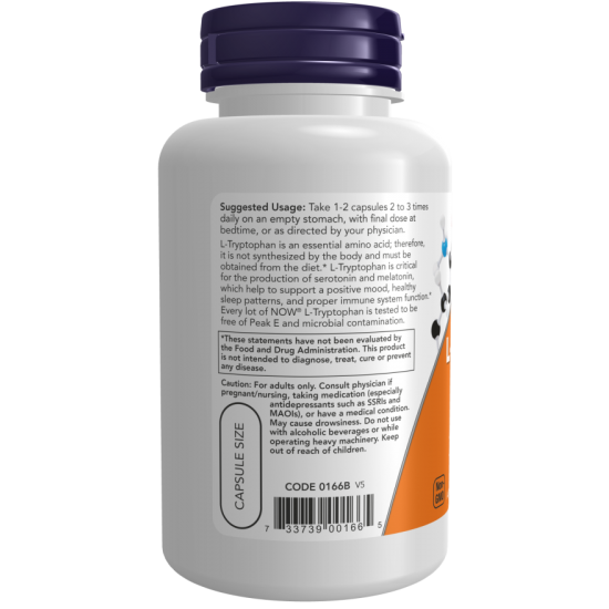 NOW L-Tryptophan 500mg - 60 Capsule vegetale