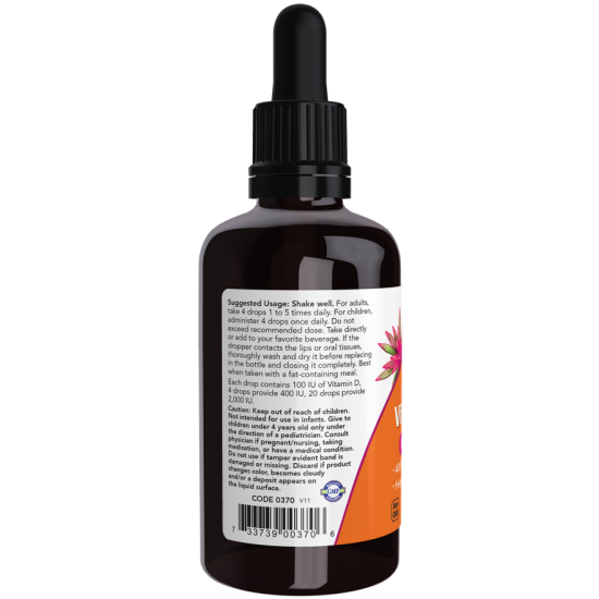 NOW Vitamina D-3 Lichida - 60ml