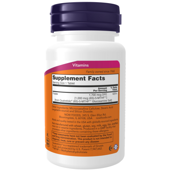 NOW Methyl Folate 1000mcg - 90 Tablete