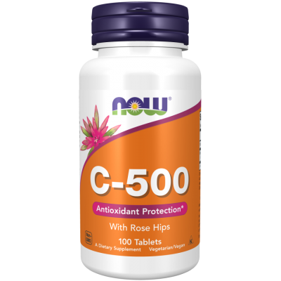 NOW Foods, Vitamina C-500  cu Macese -100 Tablete