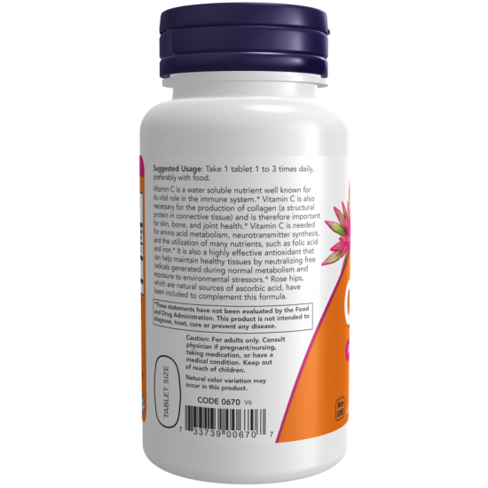 NOW Vitamina C-500 -100 Tablete