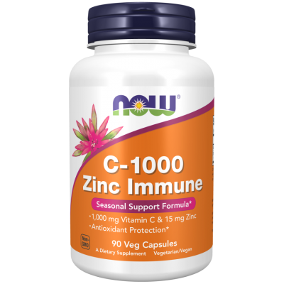 NOW Foods, Foods Vitamina C-1000 Zinc Immune - 90 Capsule vegetale