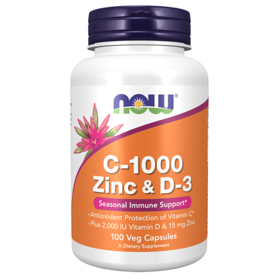 NOW Foods, Vitamina C-1000 Zinc & D-3 