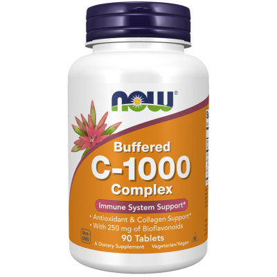 NOW Foods, Vitamina C-1000 Super Complex, Tamponata cu Bioflavonoide 250mg - 90 Tablete