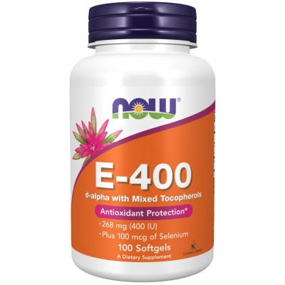 NOW Foods, Vitamina E-400 IU cu Seleniu - 100 Softgels