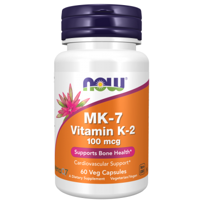 NOW Foods, Vitamina K-2 MK-7 100mcg - 60 Capsule vegetale