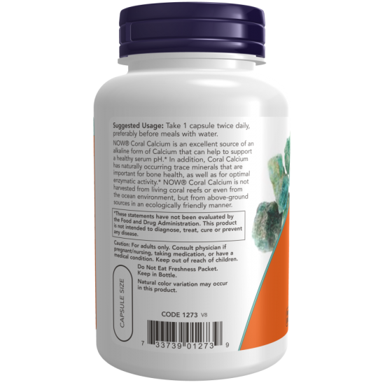 Now Foods Coral Calcium 1000 mg - 100 Capsule vegetale