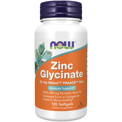 NOW Foods, Zinc Glycinate 30mg - 120 Softgels