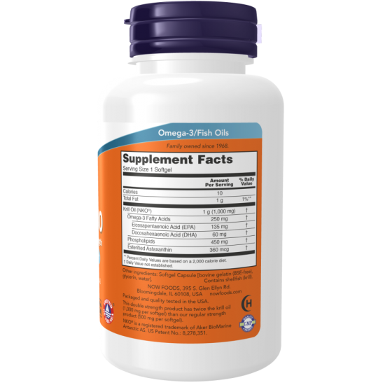 Neptune KRILL OIL 1000mg, NOW Foods - 60 Softgels