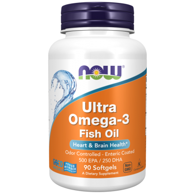 NOW Foods, ULTRA Omega-3 500 EPA / 250 DHA - 90 Softgels