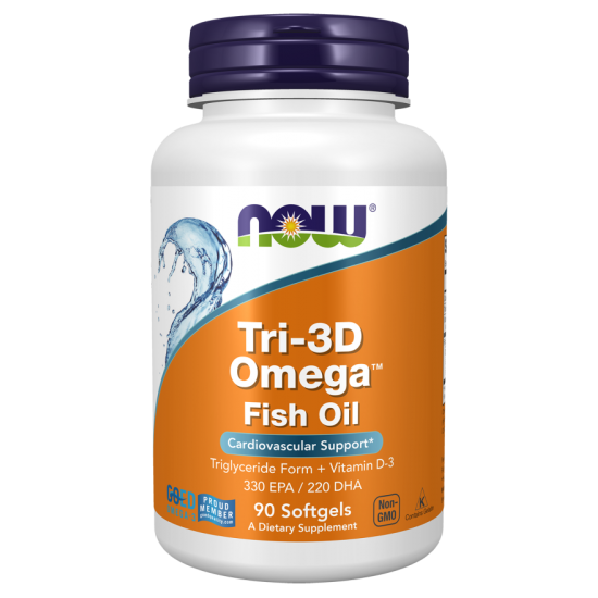 NOW Tri-3D Omega - 90 Softgels