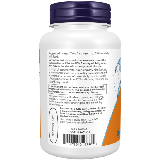 NOW Tri-3D Omega - 90 Softgels