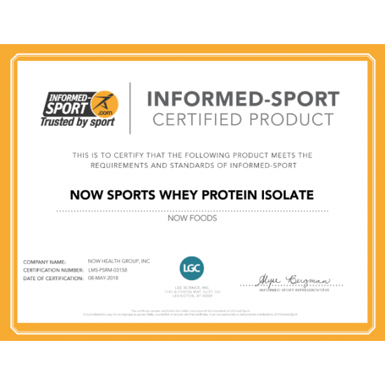 NOW Foods, Sports, Whey Protein Isolate - 816g Creamy Chocolate