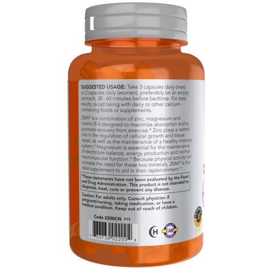 NOW ZMA 800mg - 90 Capsule vegetale