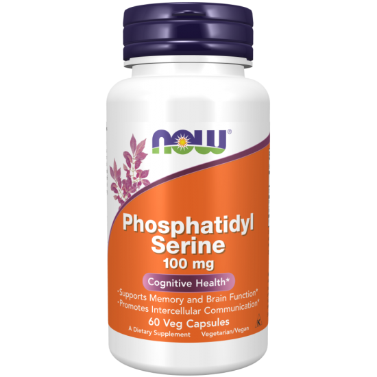 Phosphatidyl Serine (Fosfatidilserina) 100mg, NOW Foods - 60 Capsule vegetale