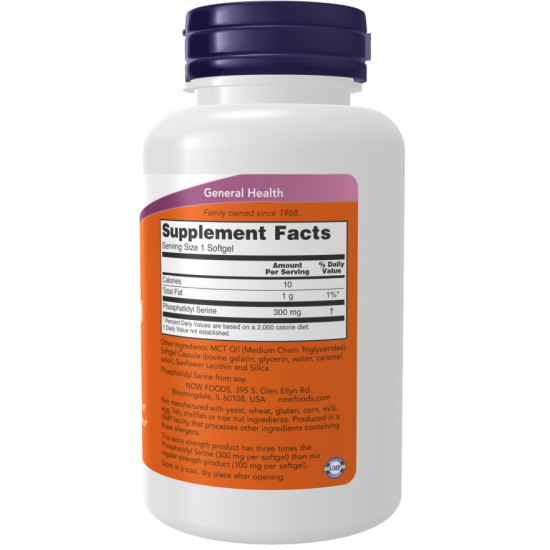 Phosphatidyl Serine 300mg, NOW Foods - 50 Softgels