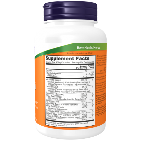 NOW Liver Refresh, detoxifiere si regenerare ficat - 90 Capsule