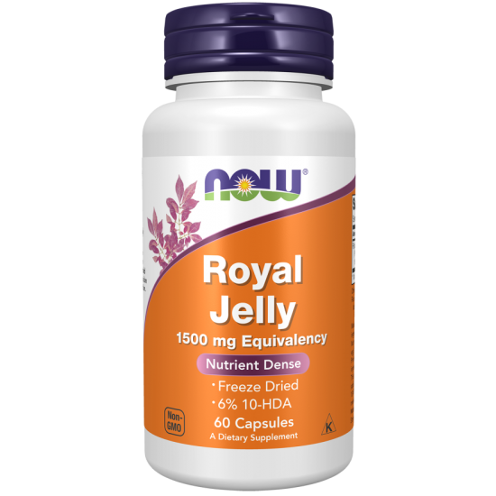 ROYAL JELLY (Laptisor de Matca) 1500mg, NOW Foods - 60 Capsule vegetale