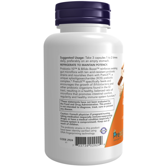 Now Foods Probiotic-10 & Bifido Boost 25 Billion - 90 capsule vegetale