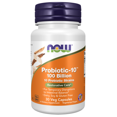 NOW Foods, PROBIOTIC-10 100 Billion - 30 Capsule vegetale