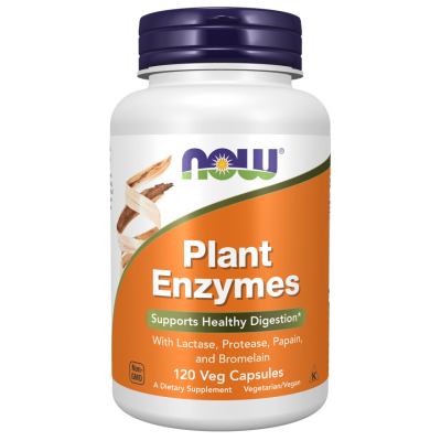 NOW Foods, Enzime din Plante - 120 Capsule vegetale