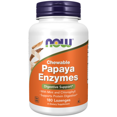 NOW Foods, Papaya Enzymes - 180 Tablete masticabile