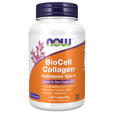 NOW Foods, Foods BioCell Colagen Hidrolizat Tip 2 - 120 Capsule vegetale