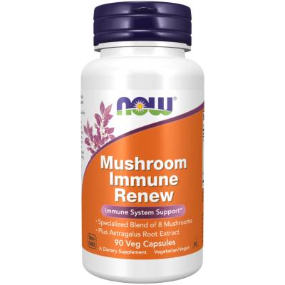 NOW Foods, Immune Renew, Imunostimulator din amestec de ciuperci - 90 Capsule vegetale