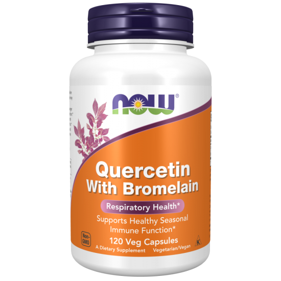 NOW Quercetin cu Bromelaina - 120 Capsule Vegetariene