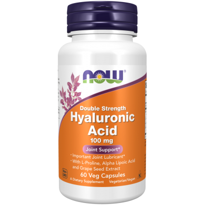 NOW Foods, Acid Hialuronic FORTE 100mg - 60 Capsule vegetale