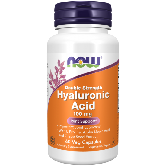 NOW Acid Hialuronic 100mg - 60 Capsule vegetale