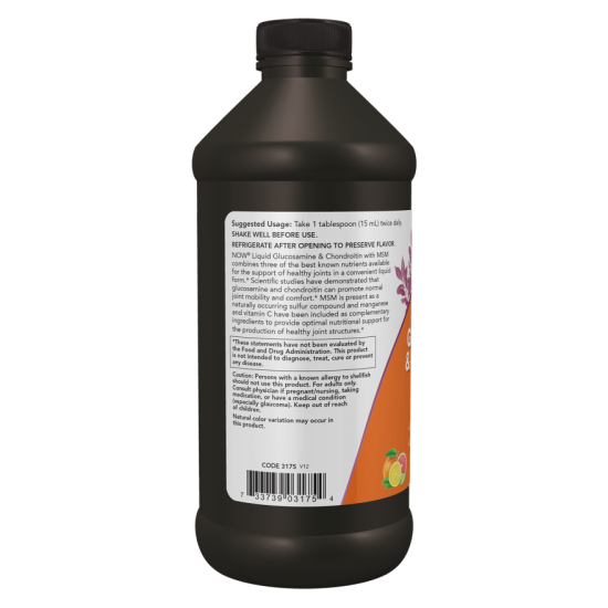 NOW Glucosamina si Condroitina cu MSM - 473ml