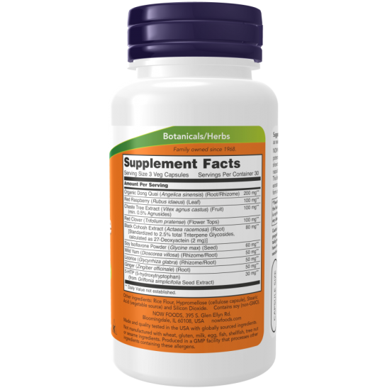 NOW Menopause Support - 90 Capsule vegetale