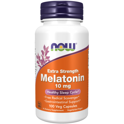 NOW Foods, Foods Melatonina 10mg, Extra Strenght - 100 Capsule vegetale