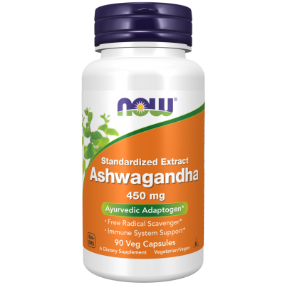 NOW Foods, Foods Ashwagandha, Extract standardizat 450mg - 90 Capsule vegetale