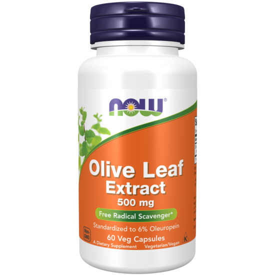 Olive Leaf Extract 500 mg, NOW Foods - 60 Capsule vegetale