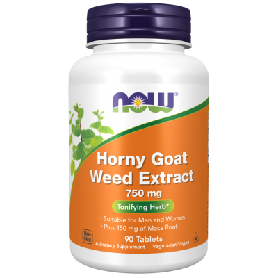 NOW Foods, Horny Goat Weed Extract 750mg - 90 Tablete