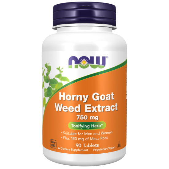 NOW Horny Goat Weed Extract 750mg - 90 Tablete