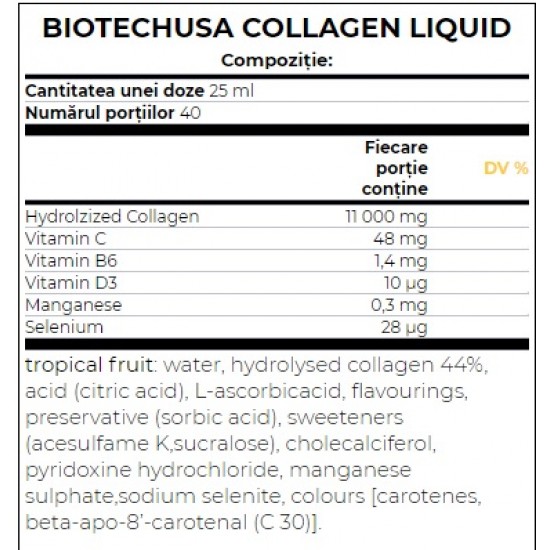 BioTechUSA Colagen Lichid - 1000ml