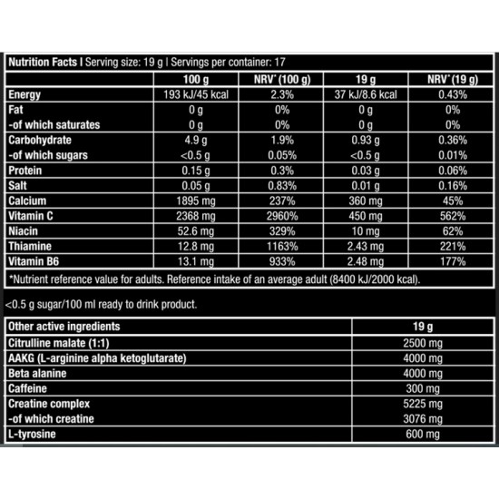 Black Blood NOX+ Extreme Pre-Workout, BiotechUSA - 340g 