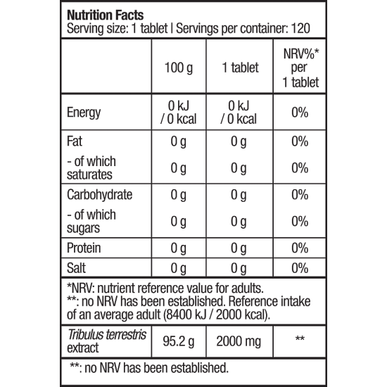 BiotechUSA Tribooster - 120 Tablete