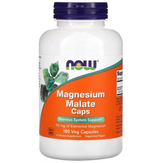 NOW Magnesium Malate Caps 180 Capsule vegetale