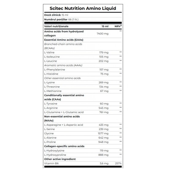 Scitec Amino Liquid-50 - 1000ml